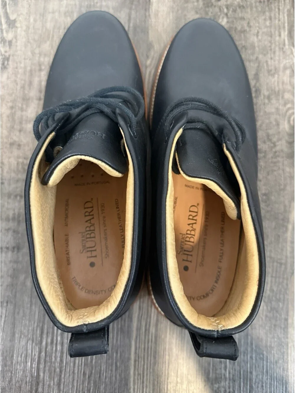 Samuel Hubbard Chukka Black Leather Boots Gore-tex Size US 7 M Men's